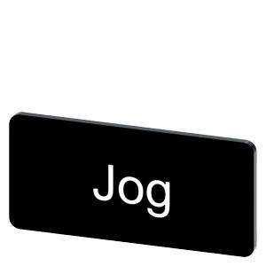 Schwarze abgerundete rechteckige Schaltfläche mit der Bezeichnung „Jog