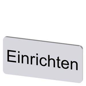Eine grau abgerundete rechteckige Schaltfläche mit der Bezeichnung „Einrichten