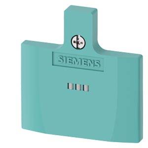 Türkisfarbenes Siemens-Elektrobauteil mit einer oberen Befestigungslasche und einer zentralen Schraube, abgebildet auf weißem Hintergrund.