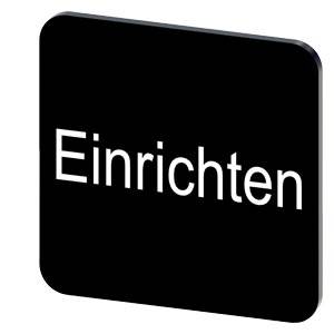 Schwarze abgerundete quadratische Schaltfläche mit dem deutschen Wort 'Einrichten' in weißer Schrift.