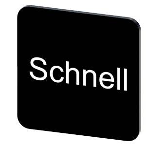 Schwarzes Schild mit abgerundeten Ecken mit dem Wort 