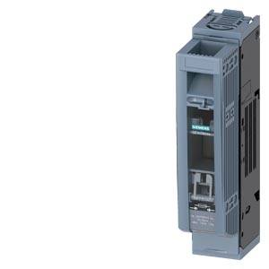 Graues Siemens-Elektroschutzschaltermodul in Dreiviertelansicht auf einfachem weißem Hintergrund.