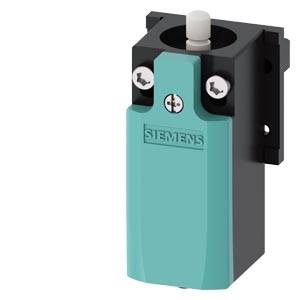 Siemens Industrieschalter mit tealblauen Frontabdeckung und schwarzem Montagekörper.