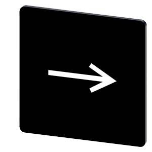 Schwarzes Quadratschild mit einem weißen Pfeil nach rechts, der die Richtung nach rechts anzeigt.