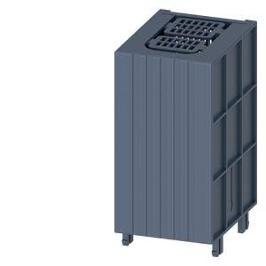 Graues rechteckiges HVAC-Filtergehäuse mit belüftetem oberen Gitter, shown as a product on a white background.