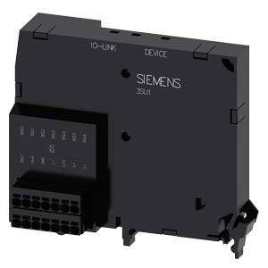 Siemens IO-Link-Geräte-Modul, eine schwarze Industriesteuereinheit mit vorderen Steckeranschlüssen für Automatisierungsverdrahtung.