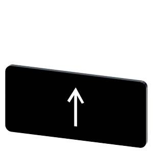 Schwarzes rechteckiges Schild mit einem weißen nach oben zeigenden Pfeil in der Mitte.