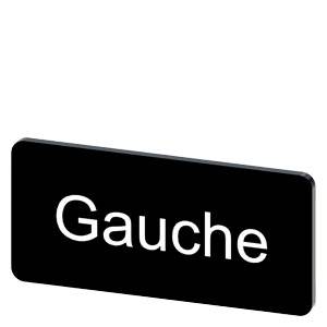 Schwarzes abgerundetes Rechteckschild mit weißem Text 