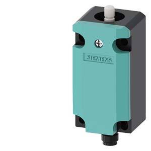 Siemens Elektrobauteil in einem türkisfarbenen und schwarzen rechteckigen Gehäuse mit Anschlüssen oben und unten.