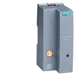 Graues Siemens Scalance W700 Industrialgeräte für drahtlose Kommunikation in Vorderansicht, mit 