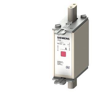 Siemens Elektrosicherung in Kartusche mit grauem rechteckigen Gehäuse und weißem Frontlabel, isoliert auf weißem Hintergrund dargestellt.