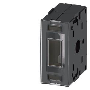 Schwarzes rechteckiges Elektromodul mit klarem Frontfenster, isoliert auf weißem Hintergrund dargestellt.