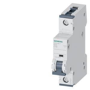 Siemens Miniatur-Leitungsschutzschalter, einpoliger Schalter mit Hebelschalter und Kennzeichnungsetikett C16.