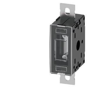 Industrielles schwarzes Elektromodul mit Metallbefestigungslaschen, dargestellt in einer produktgestalteten isolierten Ansicht.