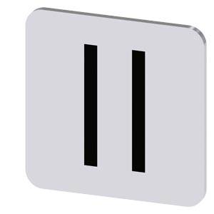 Pausesymbol mit zwei vertikalen schwarzen Balken auf einer hellgrauen abgerundeten quadratischen Schaltfläche.