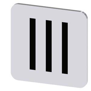 Pause-Symbol mit drei vertikalen schwarzen Balken auf einer hellgrauen Schaltfläche mit abgerundeten Ecken.