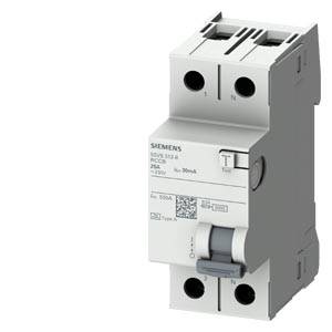 Produktfoto eines Siemens-Leitungsschutzschalters, ein weißer DIN-Schienen-Elektroschalter mit Umschalthebel und Anschlussöffnungen.