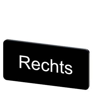 Schwarzes Schild mit dem deutschen Wort „Rechts