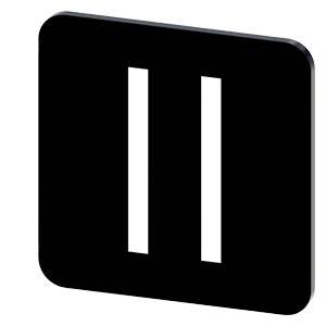 Schwarzes Pausensymbol mit zwei vertikalen weißen Balken auf abgerundetem quadratischem Hintergrund.