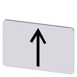 Schwarzer, nach oben zeigender Pfeil auf einem leeren hellgrauen Schild, das die geradeaus oder Vorwärtsrichtung anzeigt.