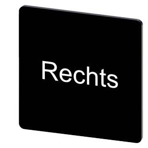 Schwarzes Schild mit dem Wort „Rechts