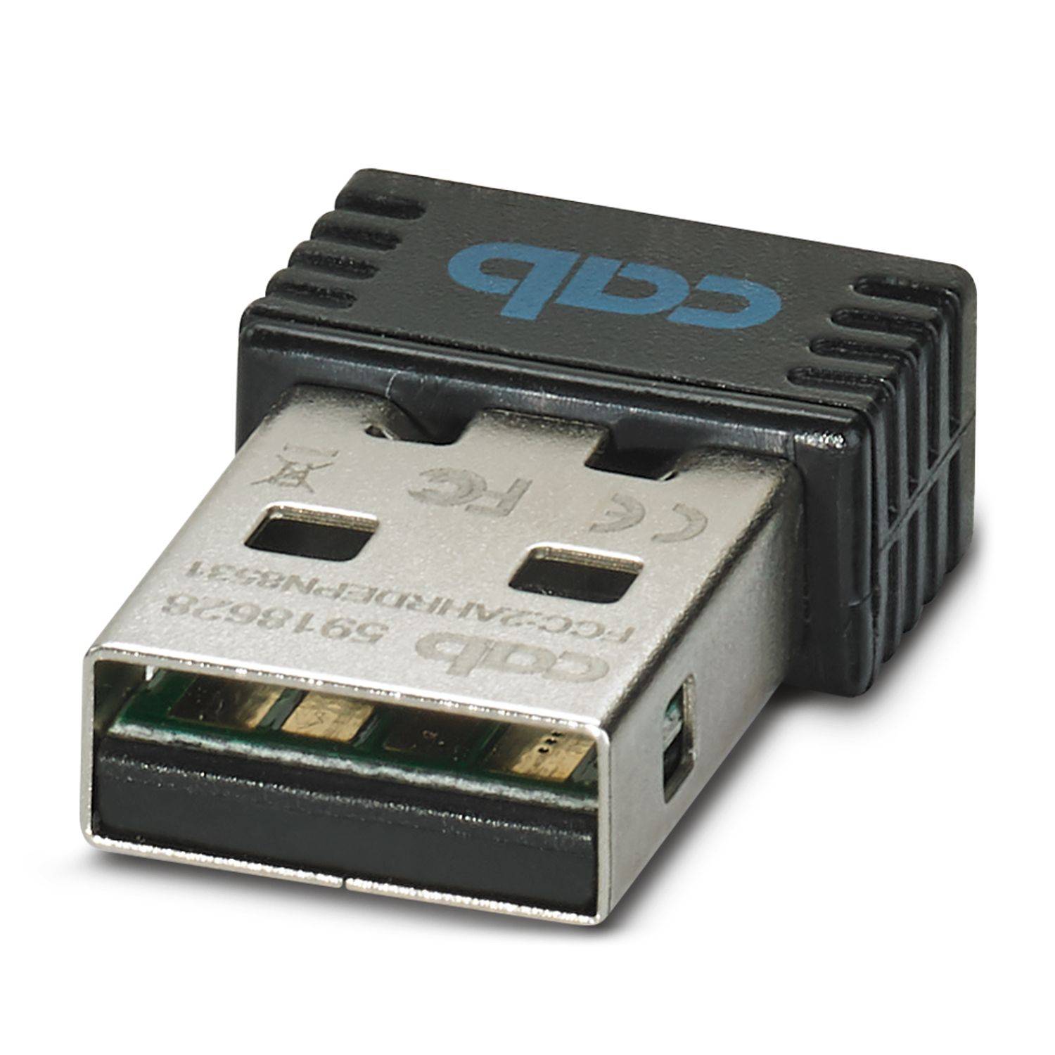 Kleiner schwarzsilberner USB-Funkadapter-Dongle mit 