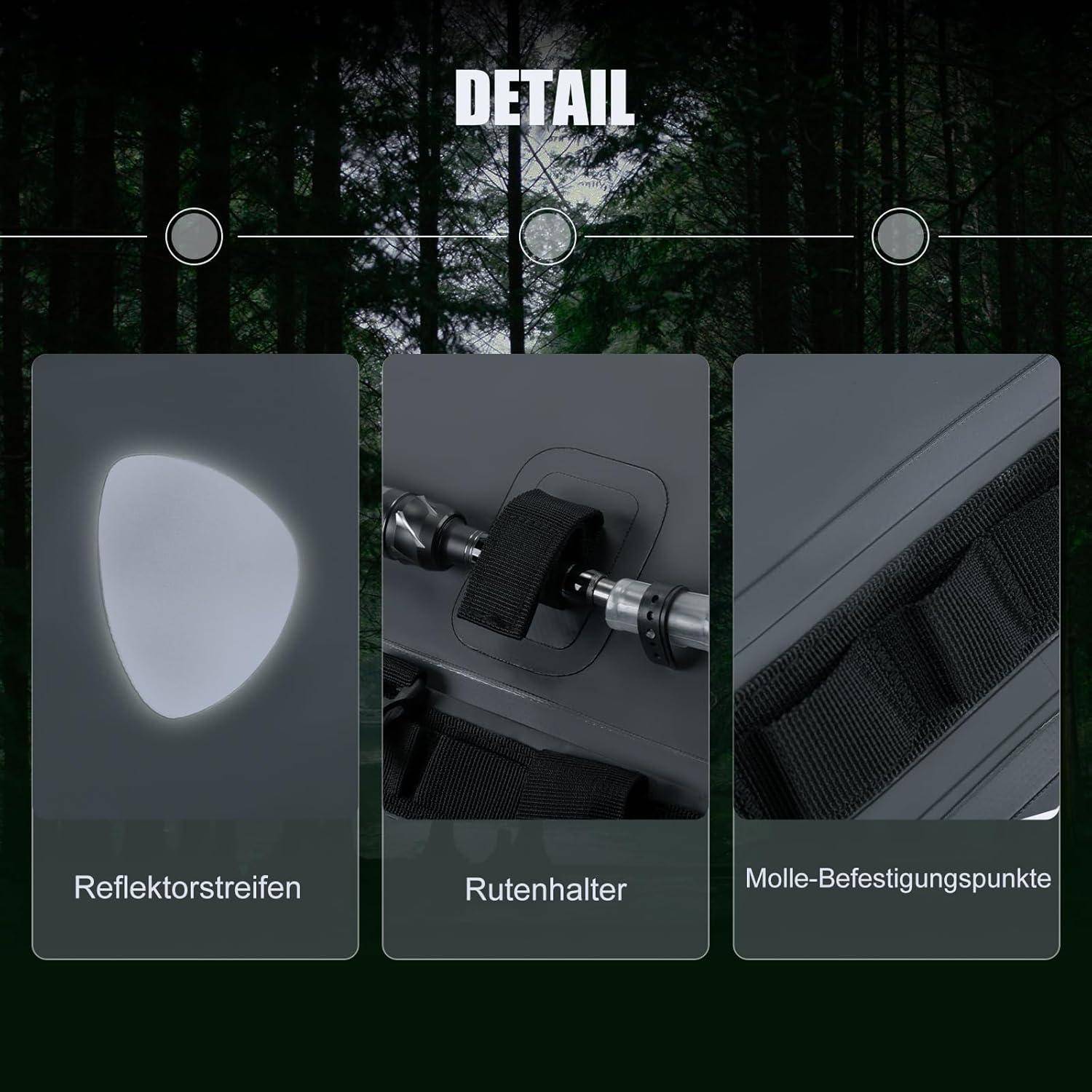 Goture Motorrad-Hecktasche 45L wasserdicht mit Schultergurten Grau