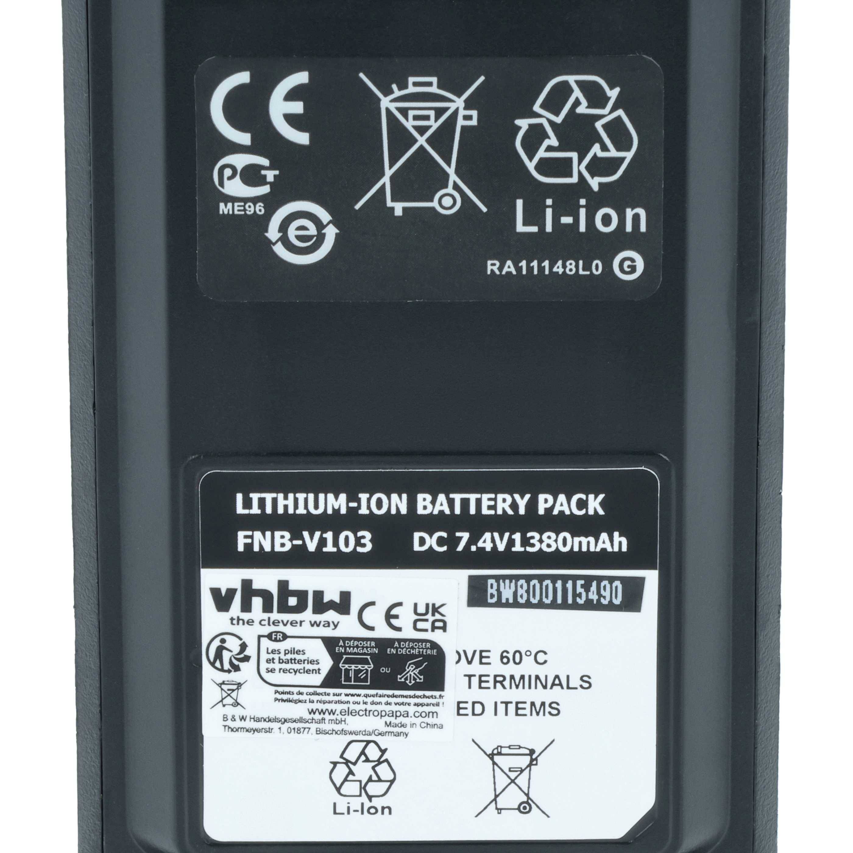 Nahaufnahme eines Lithium-Ionen-Akkupacks mit Etikett, das „LITHIUM-ION BATTERY PACK