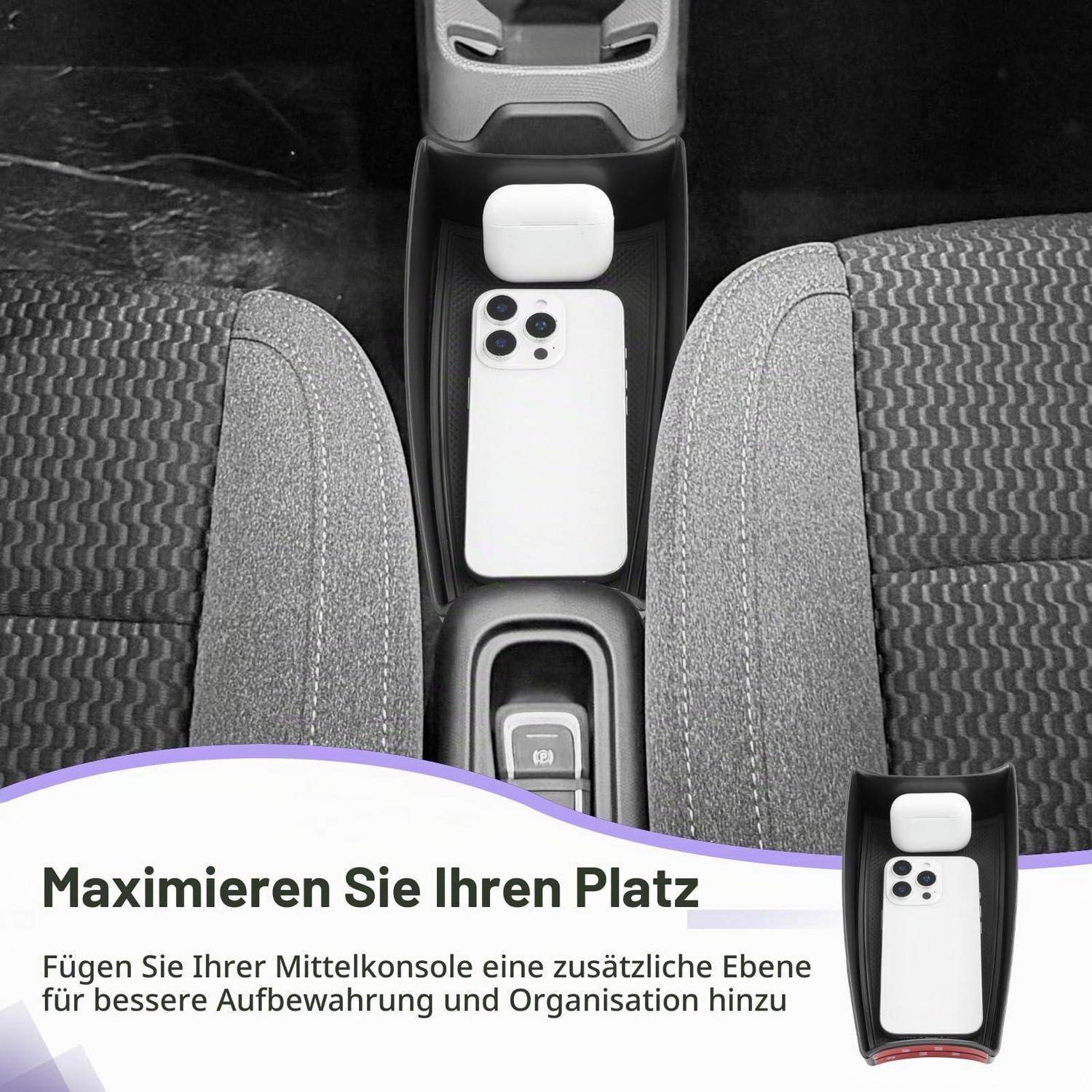 Mittelkonsole Organizer für Leapmotor T03 2024 2025 ABS Schwarz