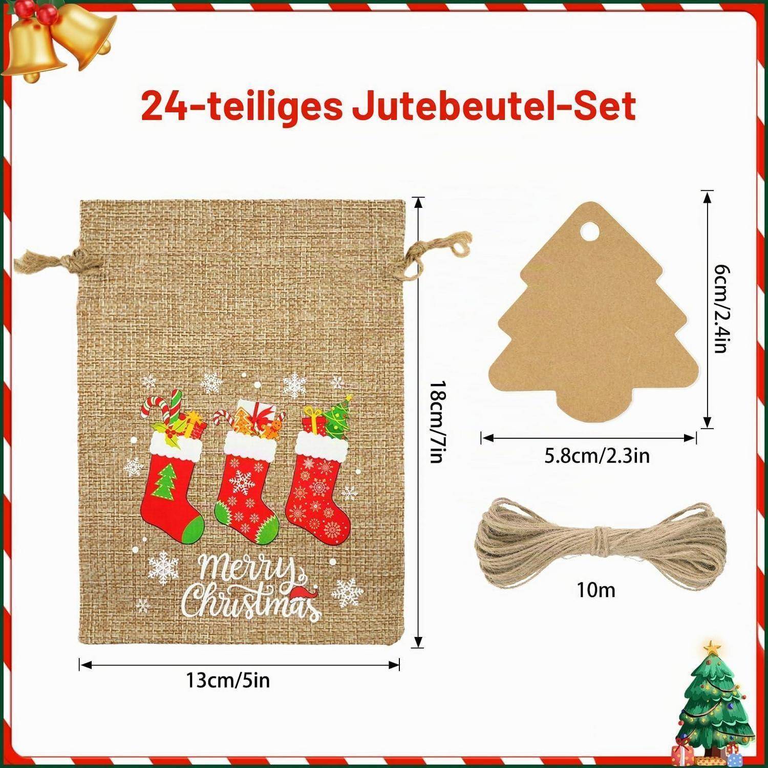 Produktgrafik für ein „24er-Jutetatzen-Set
