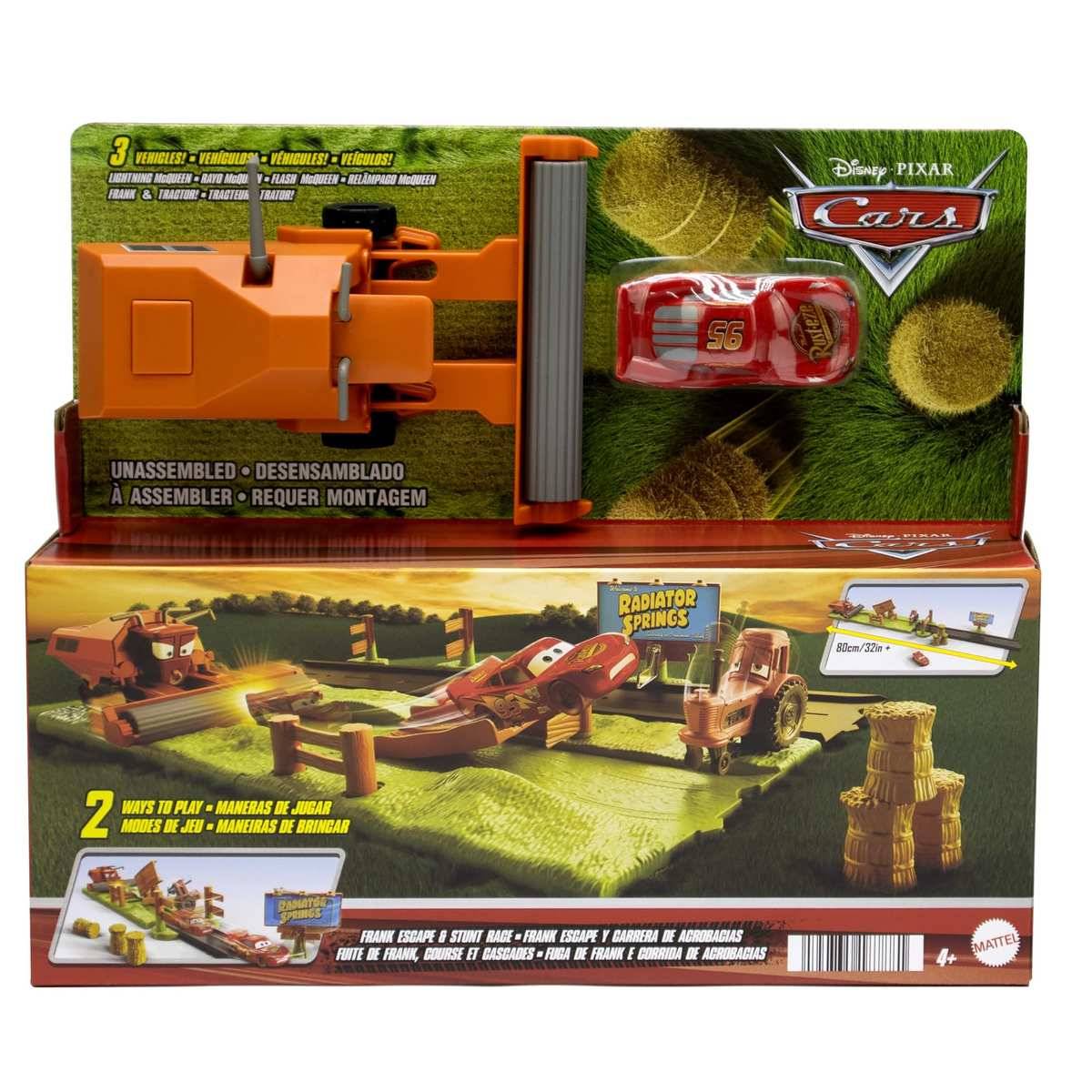Mattel Disney und Pixar Cars Frank Flucht und Stunt Rennspielset 4+