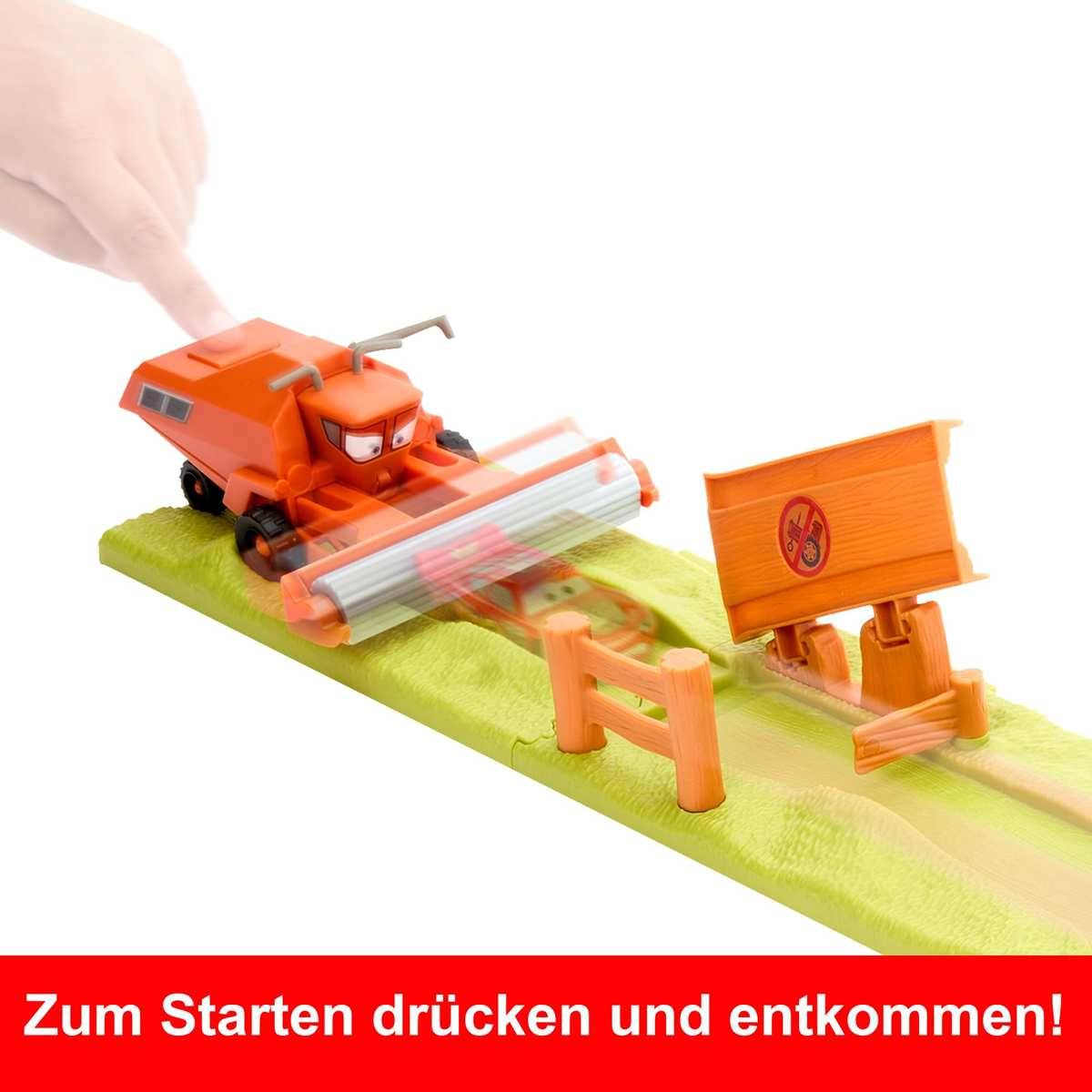 Mattel Disney und Pixar Cars Frank Flucht und Stunt Rennspielset 4+