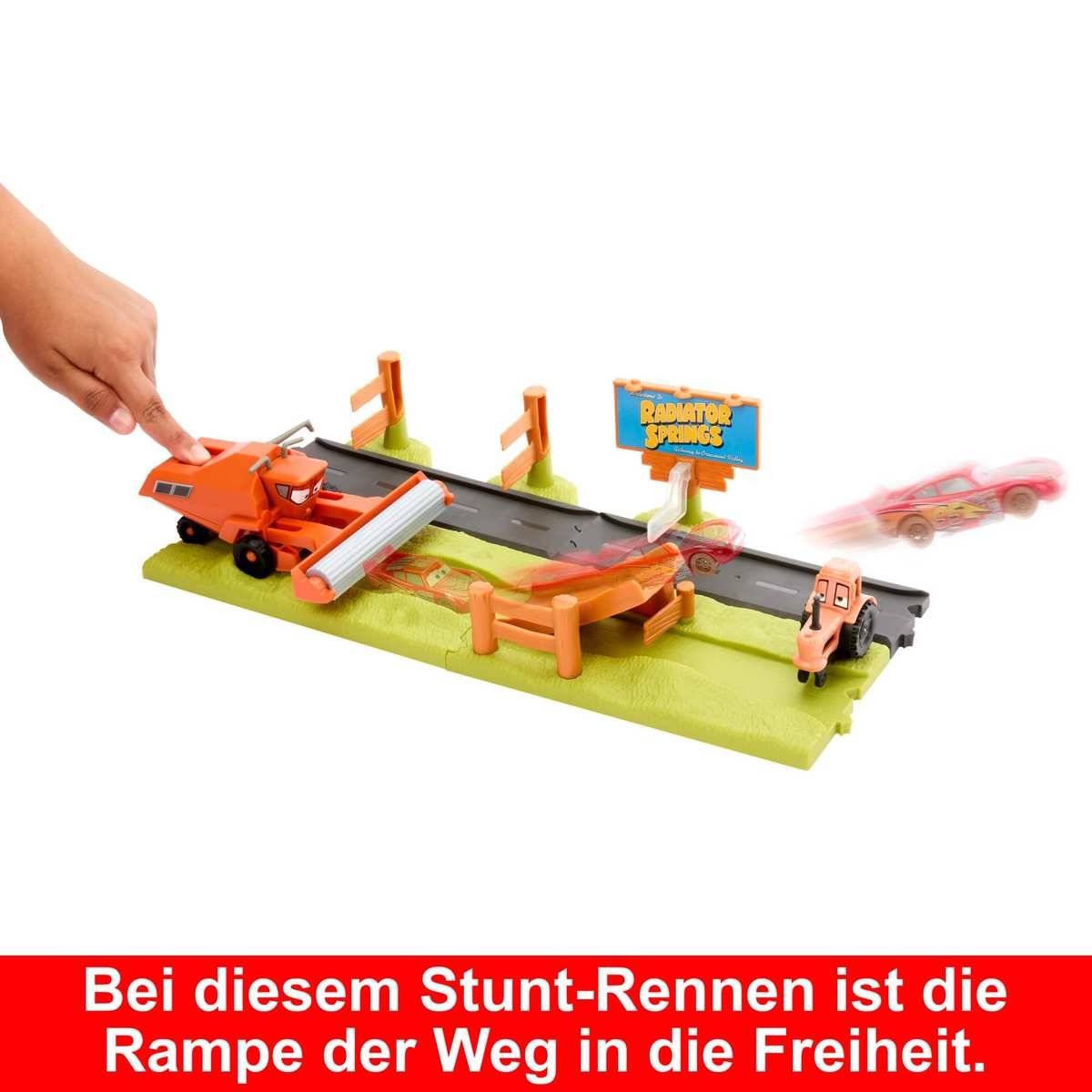 Mattel Disney und Pixar Cars Frank Flucht und Stunt Rennspielset 4+
