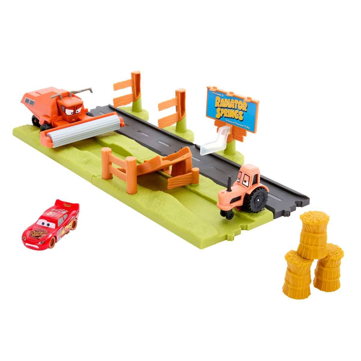 Mattel Disney und Pixar Cars Frank Flucht und Stunt Rennspielset 4+