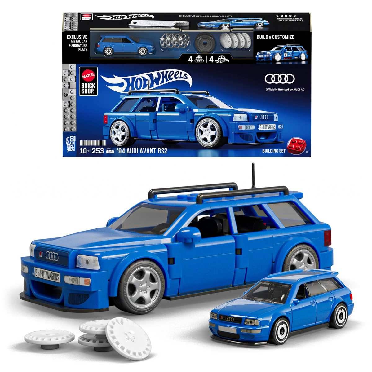Mattel Brick Hot Wheels Speed Series ’94 Audi Avant RS2 253-tlg. 1:64 10+ JGR28