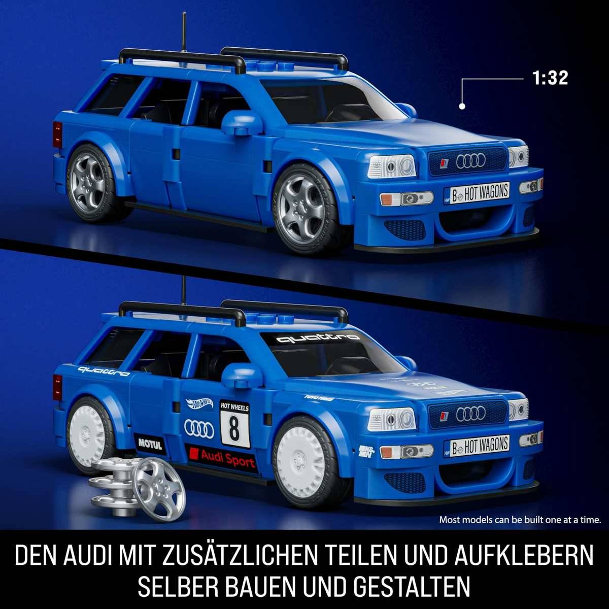 Mattel Brick Hot Wheels Speed Series ’94 Audi Avant RS2 253-tlg. 1:64 10+ JGR28