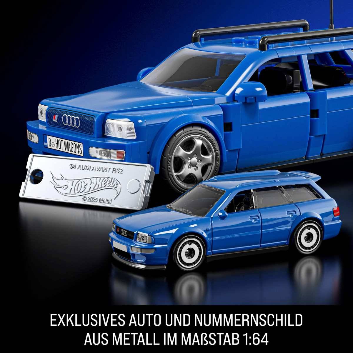 Mattel Brick Hot Wheels Speed Series ’94 Audi Avant RS2 253-tlg. 1:64 10+ JGR28