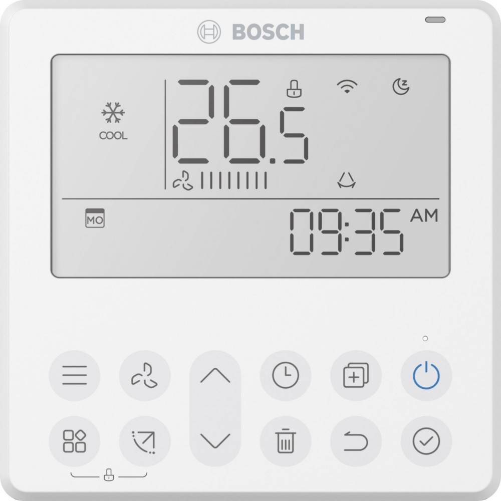 Bosch-Wandthermostat-Display auf 