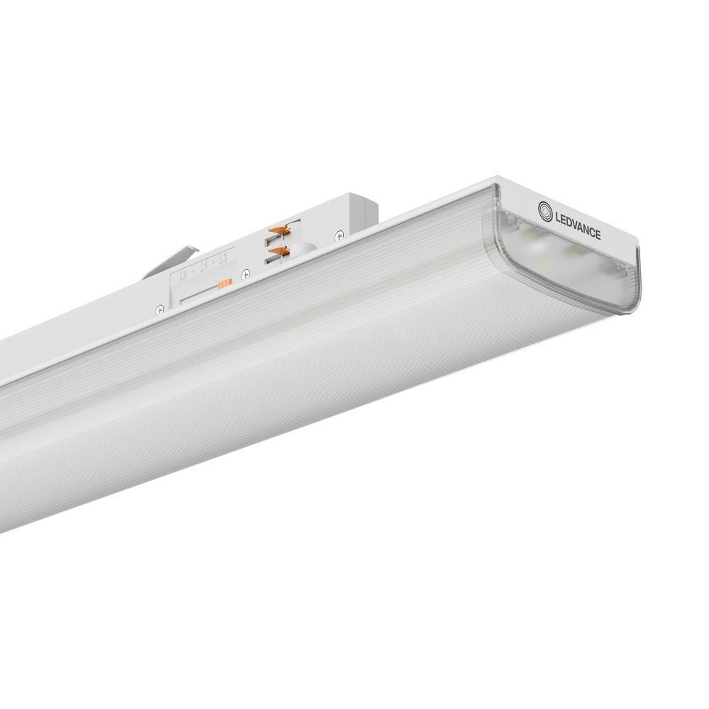 Längliches weißes LED-Leuchtengehäuse mit Diffusor und Levance-Logo, dargestellt vor einem einfachen weißen Hintergrund.