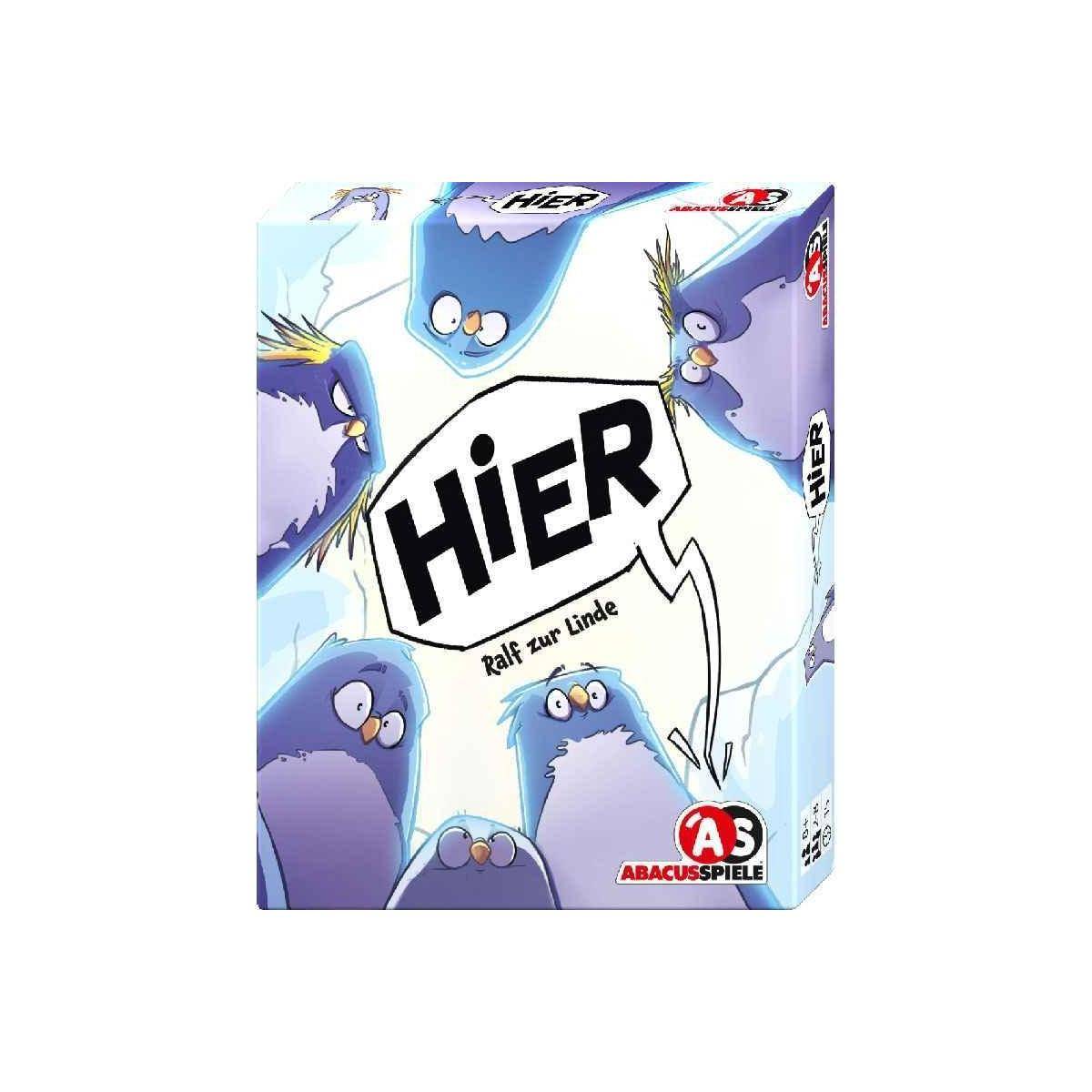 Schachtelcover für das Spiel „HIER