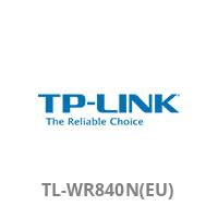 TP-LINK Logo mit Modellnummer TL-WR840N(EU) darunter auf weißem Hintergrund.