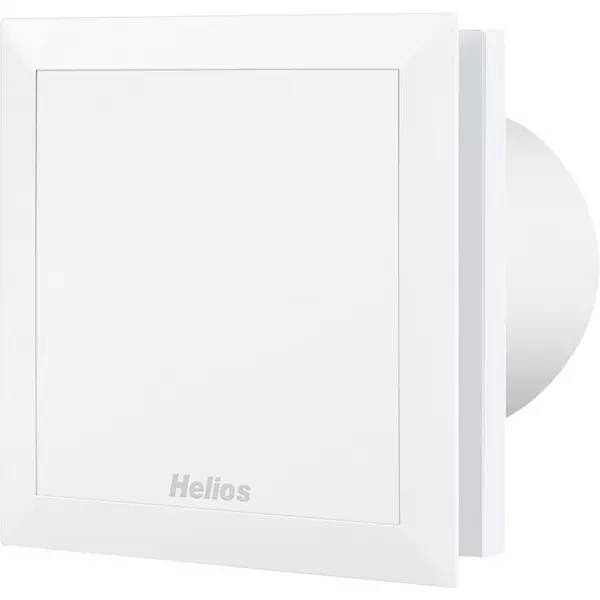 Weiße Helios-Wandschalter oder Bedienfeld mit leerer Frontplatte und einem kreisförmigen vorstehenden Seitenelement auf der rechten Seite.