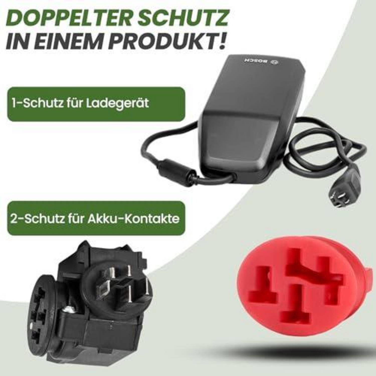 Kontaktschutz für Bosch E-Bike Akku 3er Set Rot