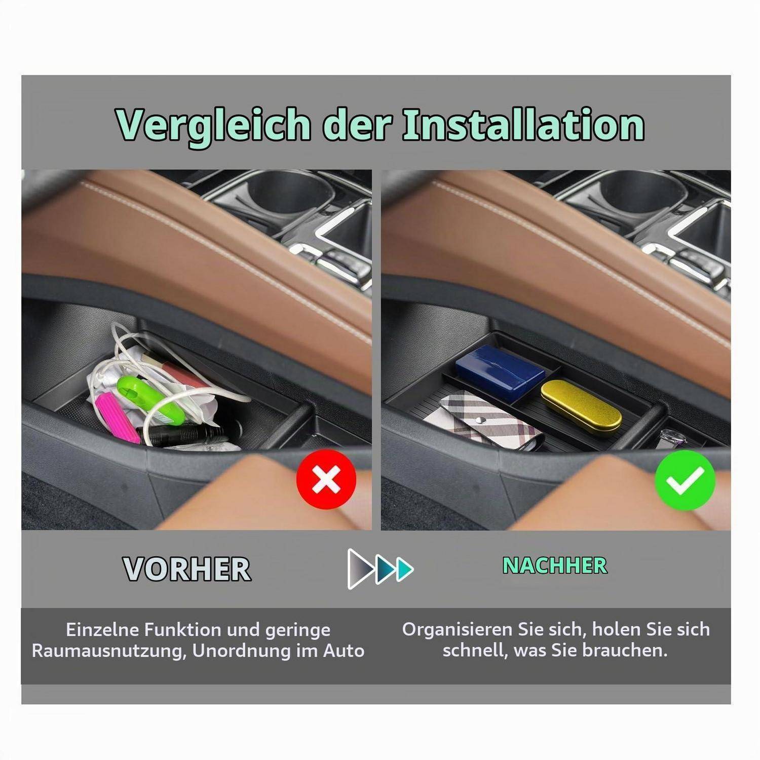Mittelkonsolen-Organizer TPE für Skoda Elroq EV 2025-2027 [2 Stück]