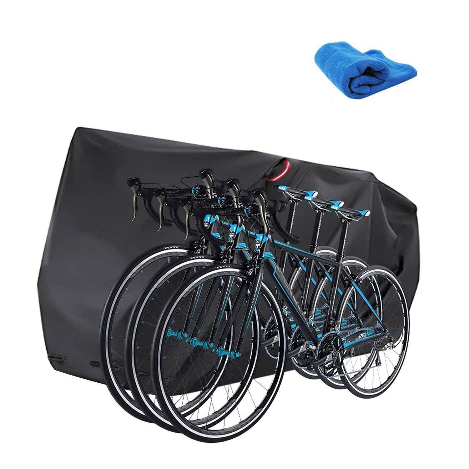 Fahrradabdeckung für 3 Fahrräder 210D Oxford Schwarz