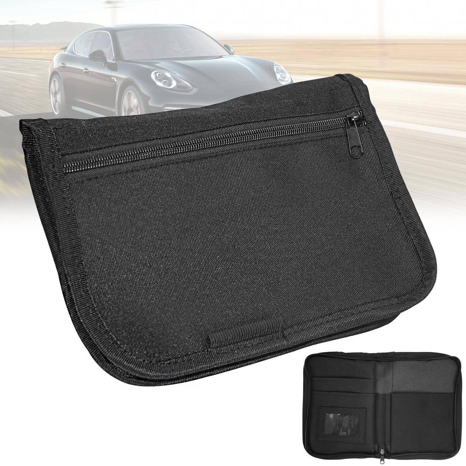 2x Fahrzeugmappe A5 24x17,5cm Dokumenten Organizer Schwarz