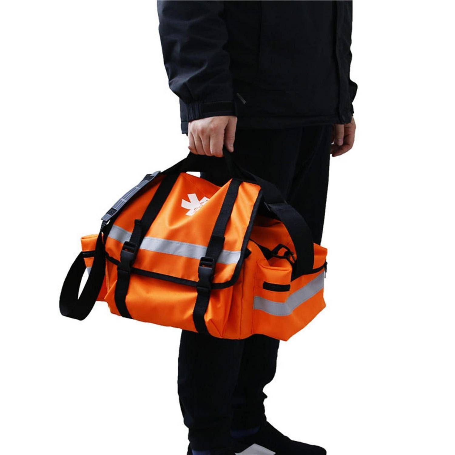 Erste-Hilfe-Tasche Oxford-Stoff mit Schultergurt und Reflektoren