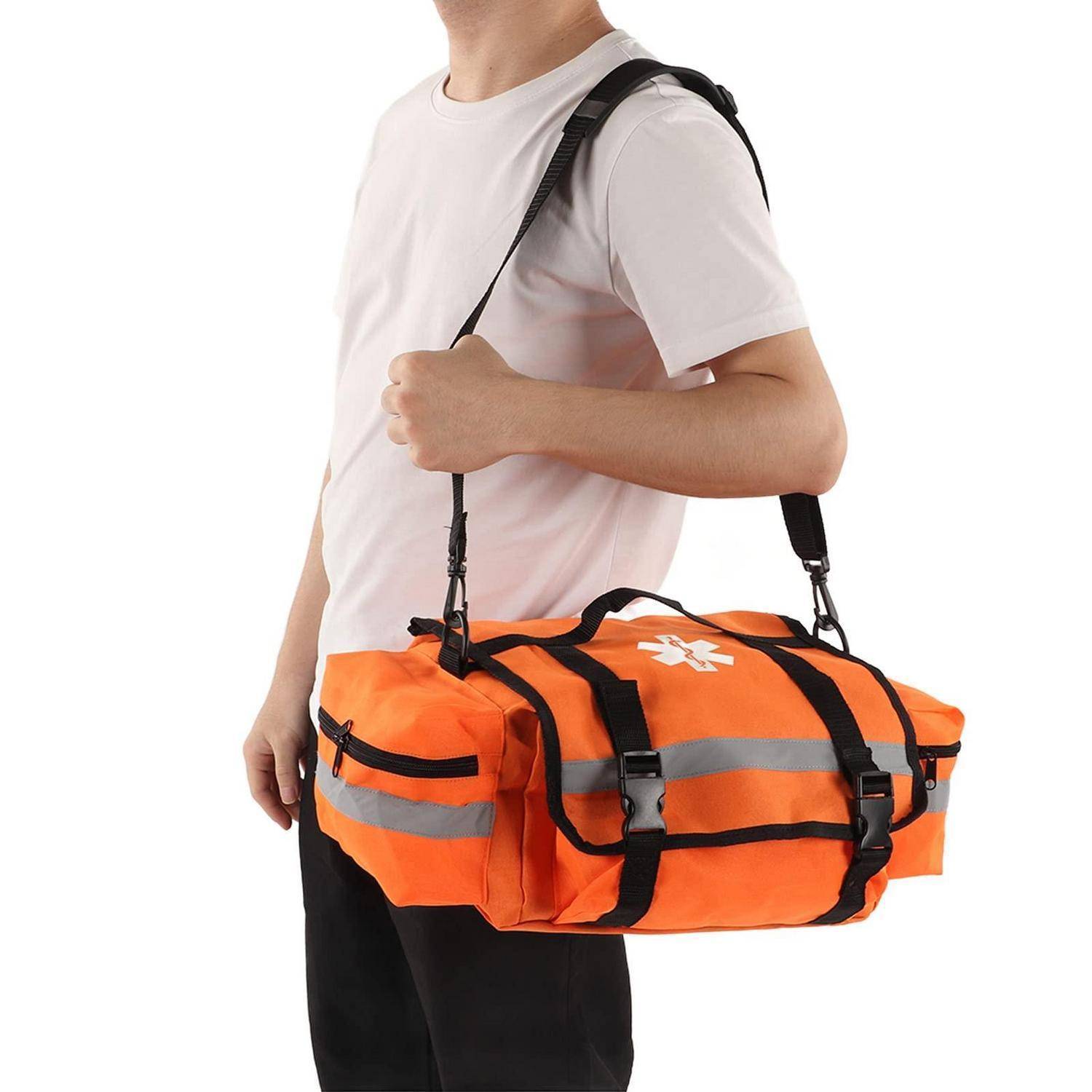 Erste-Hilfe-Tasche Oxford-Stoff mit Schultergurt und Reflektoren
