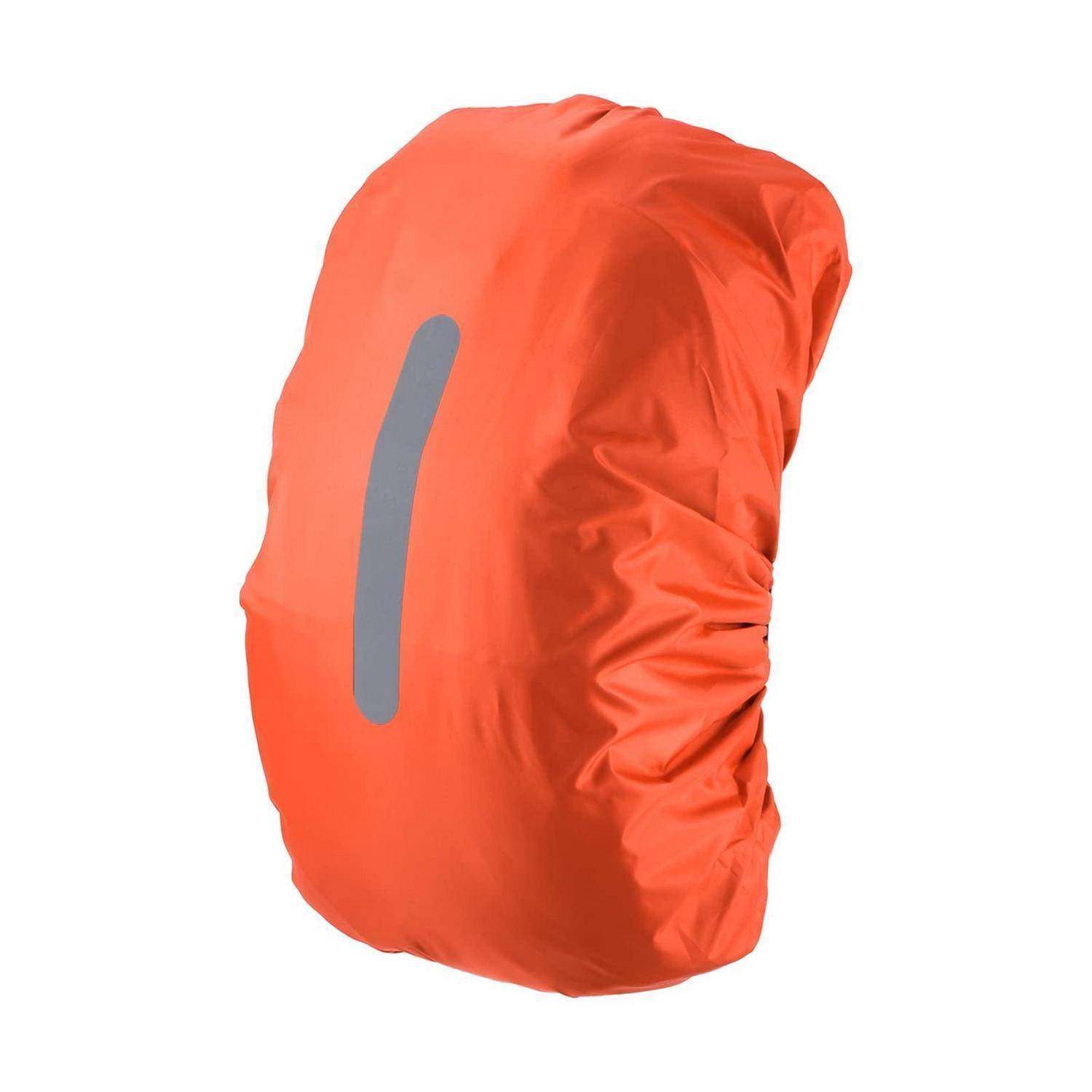 Rucksack Regenhülle wasserdicht reflektierend Größe S Orange