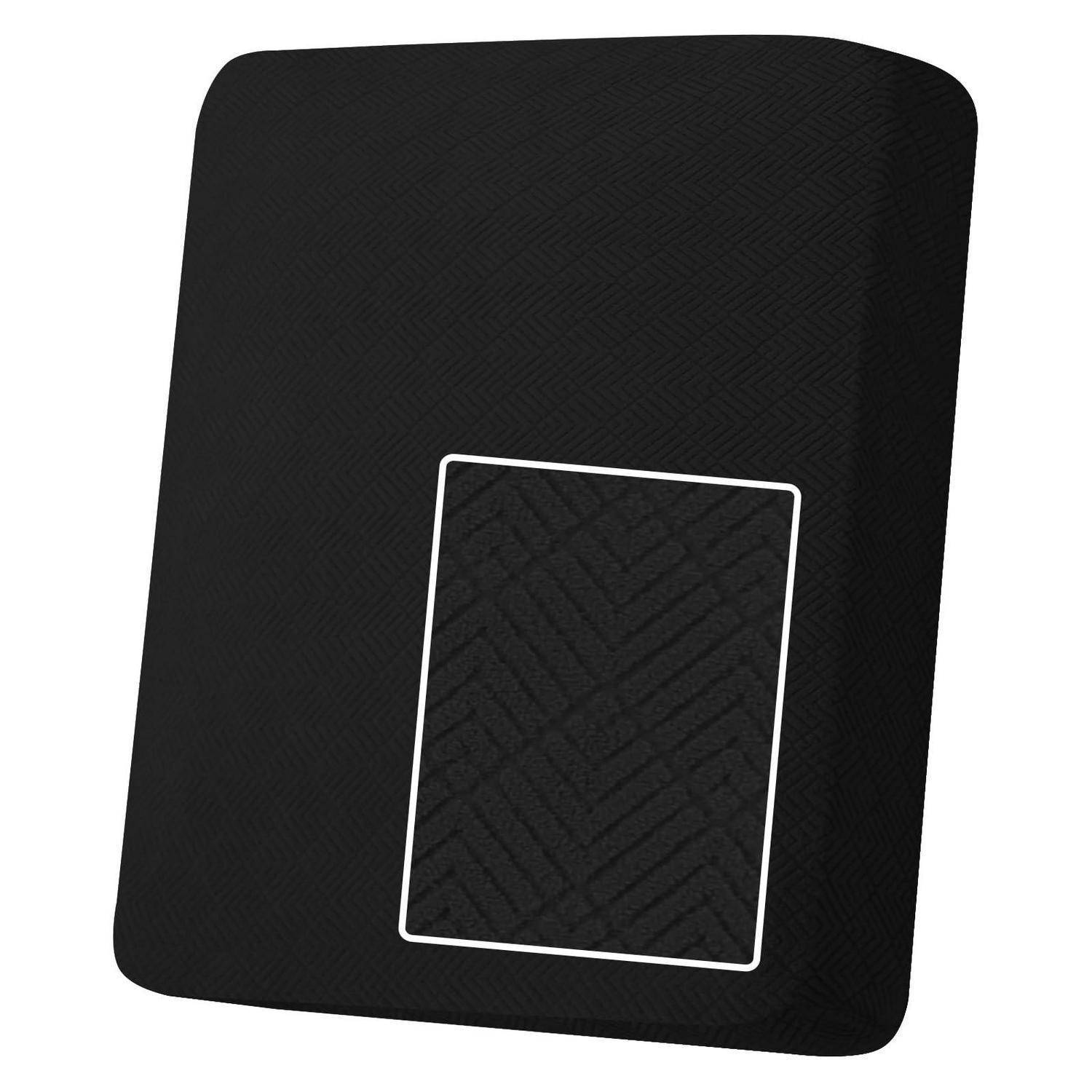 YSTELLAA Stretch Sitzkissenbezug 1 Sitzer Schwarz
